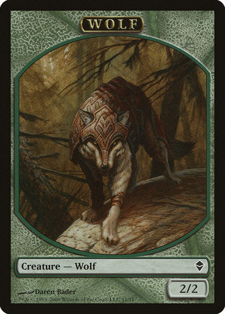 Wolf Token [Zendikar Tokens] | Rook's Games and More