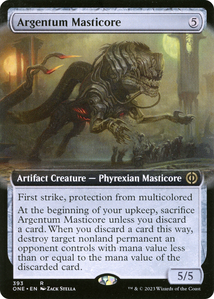 Argentum Masticore (Extended Art) [Phyrexia: All Will Be One] | Rook's Games and More