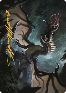 Brainstealer Dragon Art Card (Gold-Stamped Signature) [Commander Legends: Battle for Baldur's Gate Art Series] | Rook's Games and More