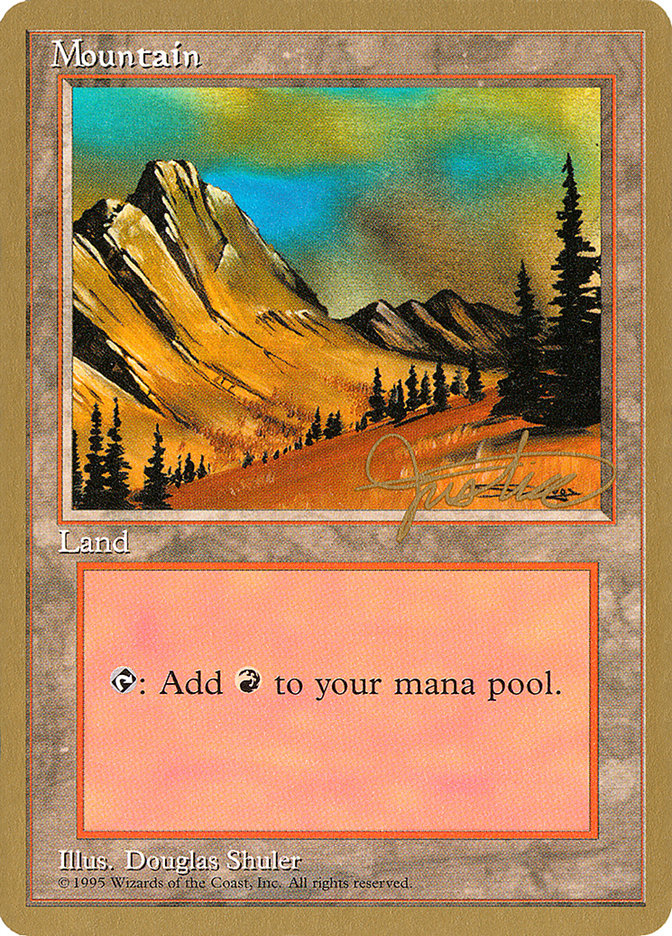 Mountain (mj375) (Mark Justice) [Pro Tour Collector Set] | Rook's Games and More