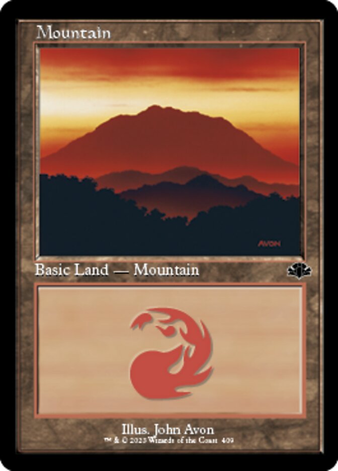 Mountain (409) (Retro) [Dominaria Remastered] | Rook's Games and More