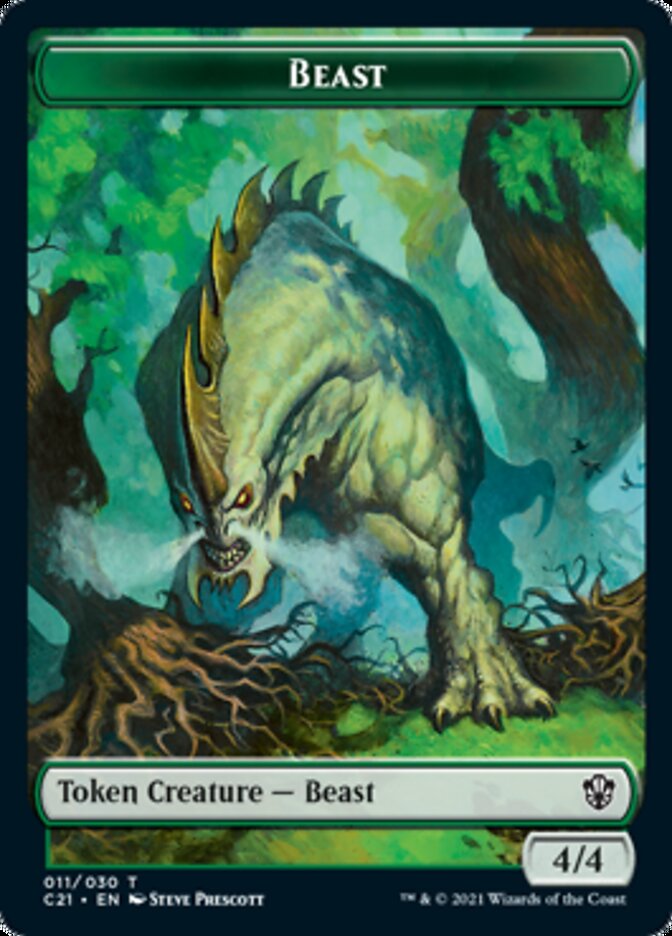 Beast (011) // Insect Token [Commander 2021 Tokens] | Rook's Games and More