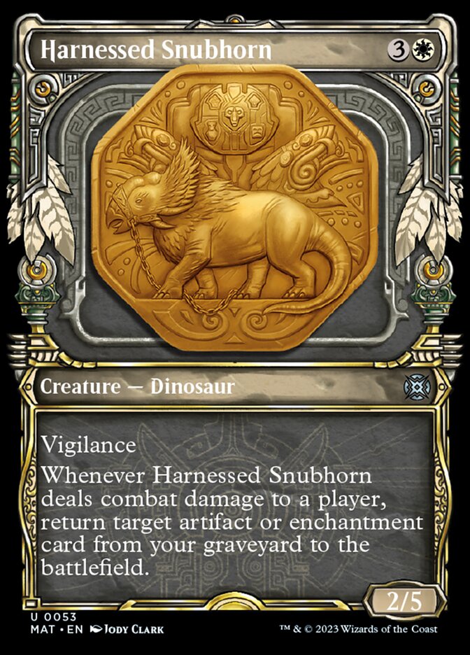 Harnessed Snubhorn (Showcase) [March of the Machine: The Aftermath] | Rook's Games and More