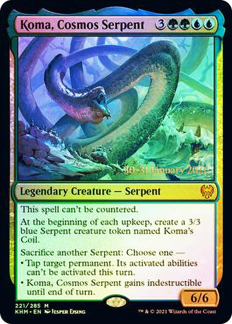 Koma, Cosmos Serpent  [Kaldheim Prerelease Promos] | Rook's Games and More