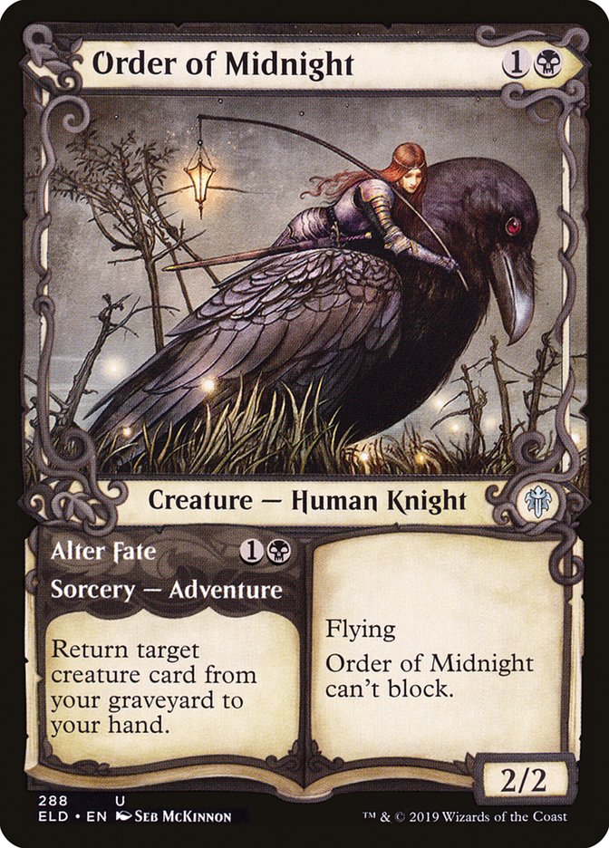 Order of Midnight // Alter Fate (Showcase) [Throne of Eldraine] | Rook's Games and More