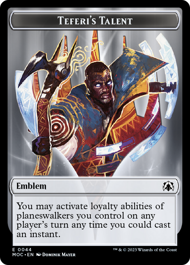 Elemental (9) // Teferi's Talent Emblem Double-Sided Token [March of the Machine Tokens] | Rook's Games and More