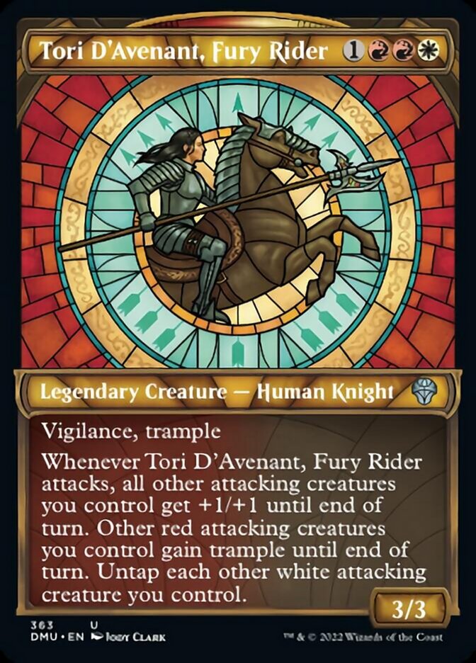 Tori D'Avenant, Fury Rider (Showcase Textured) [Dominaria United] | Rook's Games and More