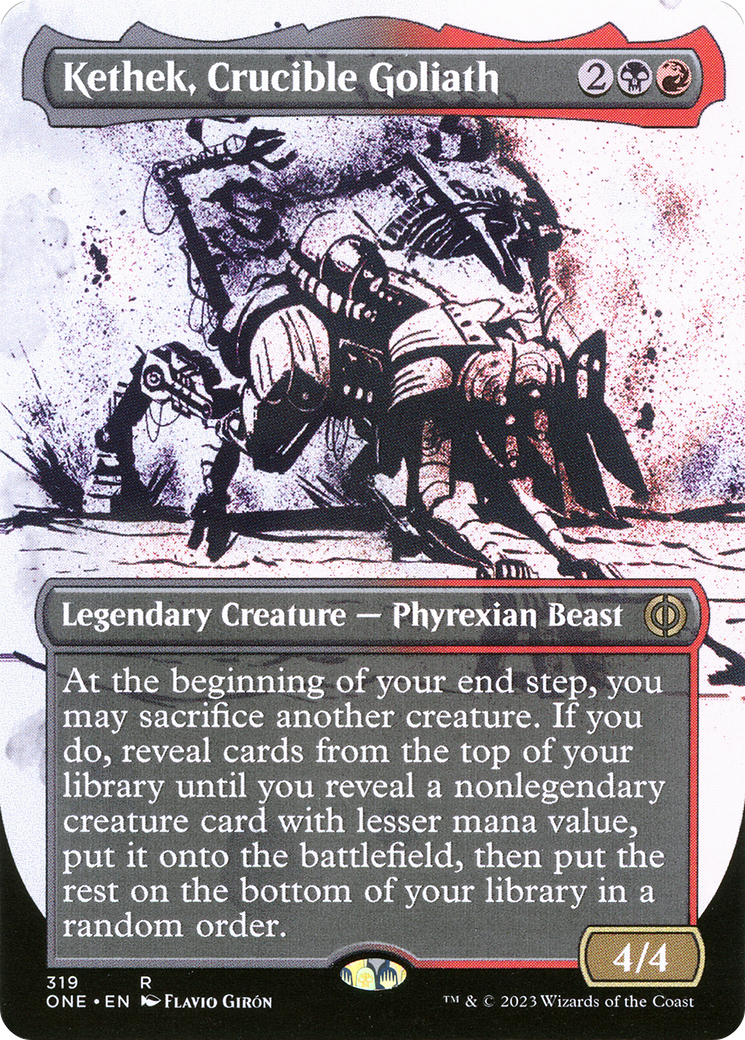 Kethek, Crucible Goliath (Borderless Ichor) [Phyrexia: All Will Be One] | Rook's Games and More