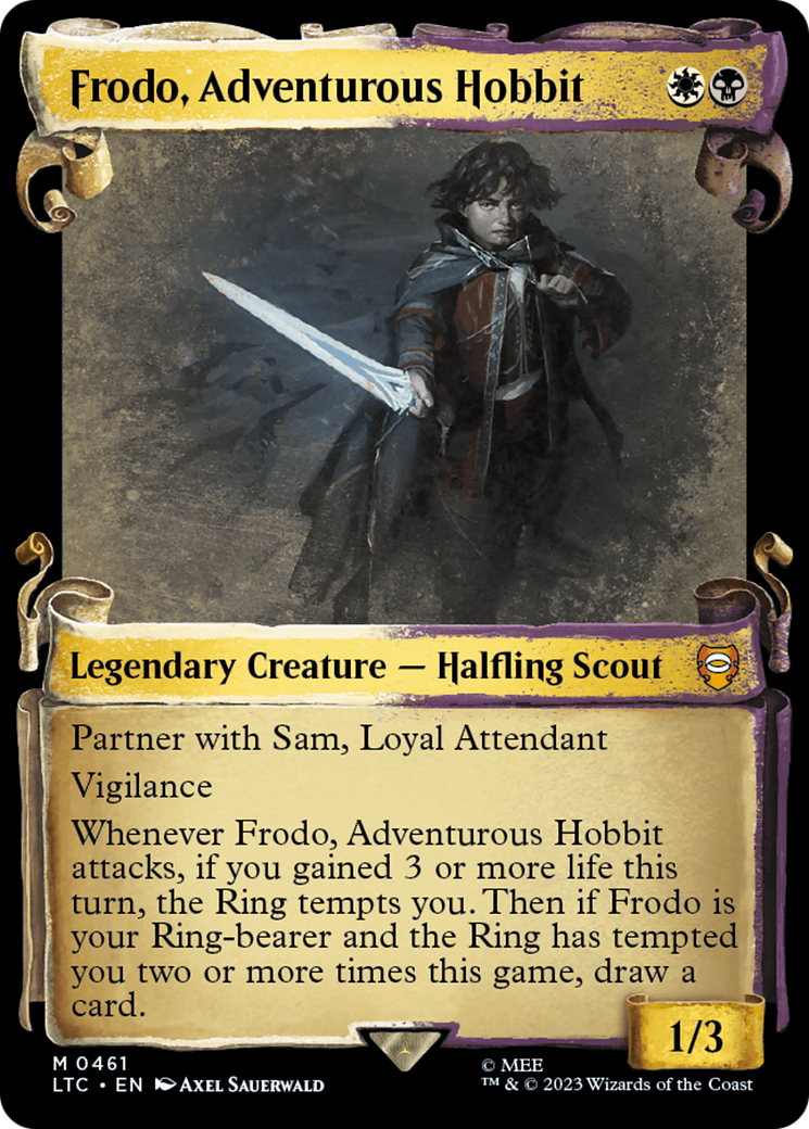 Frodo, Adventurous Hobbit [The Lord of the Rings: Tales of Middle-Earth Commander Showcase Scrolls] | Rook's Games and More