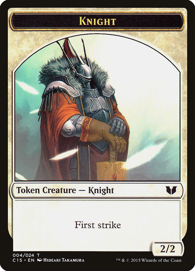 Knight (004) // Elemental Shaman Double-Sided Token [Commander 2015 Tokens] | Rook's Games and More