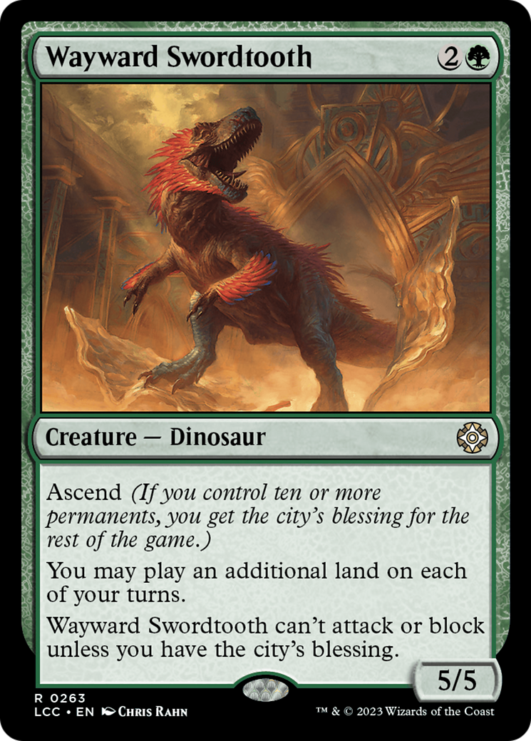 Wayward Swordtooth [The Lost Caverns of Ixalan Commander] | Rook's Games and More