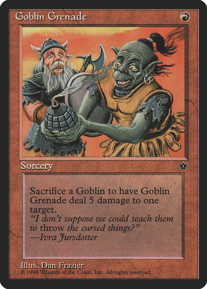 Goblin Grenade (Dan Frazier) [Fallen Empires] | Rook's Games and More