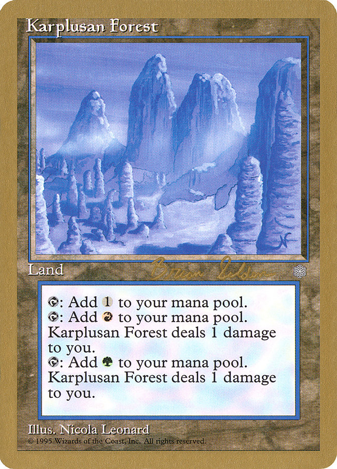 Karplusan Forest (Brian Selden) [World Championship Decks 1998] | Rook's Games and More