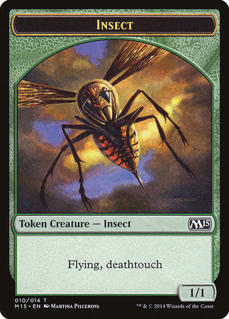 Insect Token (Deathtouch) [Magic 2015 Tokens] | Rook's Games and More