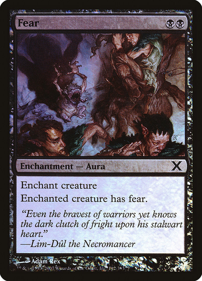 Fear (Premium Foil) [Tenth Edition] | Rook's Games and More