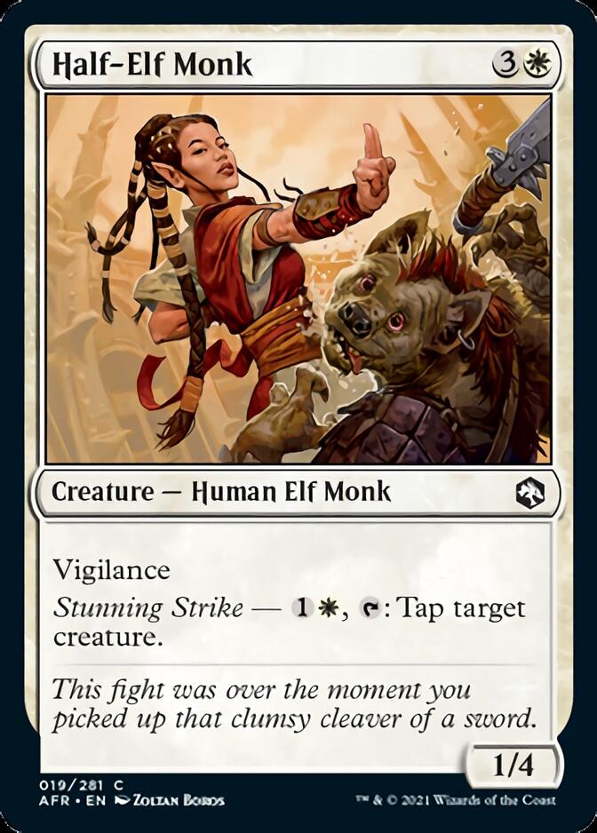 Half-Elf Monk [Dungeons & Dragons: Adventures in the Forgotten Realms] | Rook's Games and More