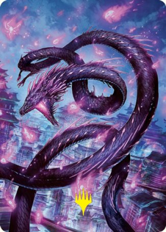 Junji, the Midnight Sky 2 Art Card (Gold-Stamped Signature) [Kamigawa: Neon Dynasty Art Series] | Rook's Games and More