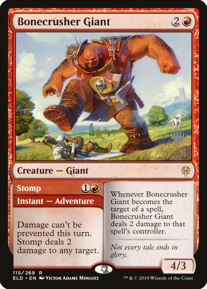 Bonecrusher Giant // Stomp (Promo Pack) [Throne of Eldraine Promos] | Rook's Games and More