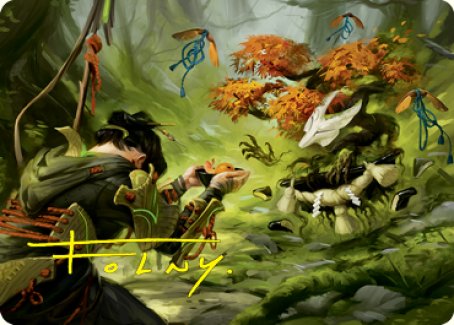 Commune with Spirits Art Card (Gold-Stamped Signature) [Kamigawa: Neon Dynasty Art Series] | Rook's Games and More