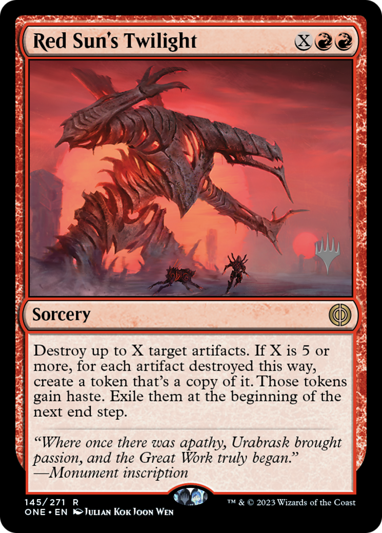 Red Sun's Twilight (Promo Pack) [Phyrexia: All Will Be One Promos] | Rook's Games and More