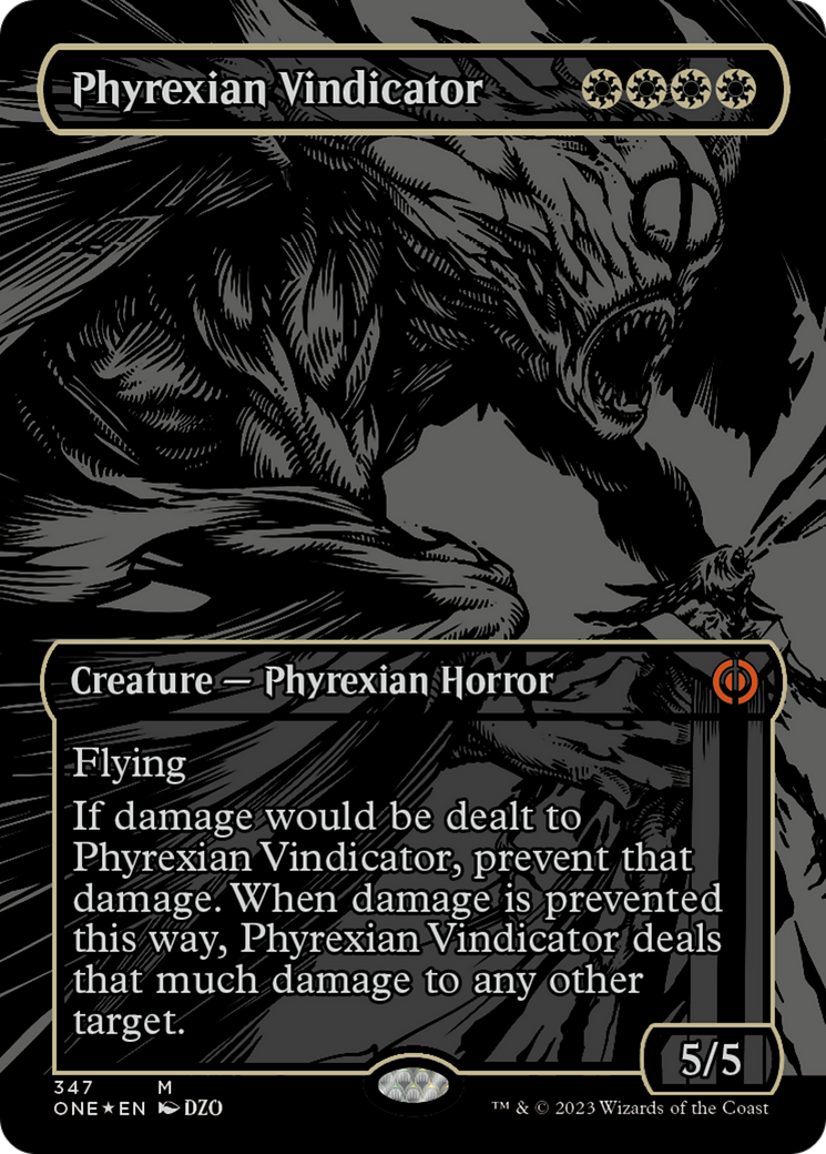 Phyrexian Vindicator (Oil Slick Raised Foil) [Phyrexia: All Will Be One] | Rook's Games and More