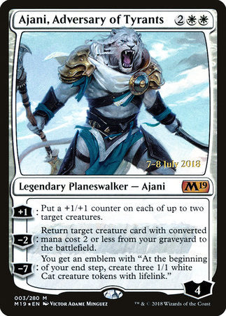 Ajani, Adversary of Tyrants [Core Set 2019 Promos] | Rook's Games and More