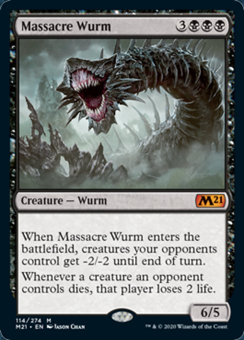 Massacre Wurm [Core Set 2021] | Rook's Games and More