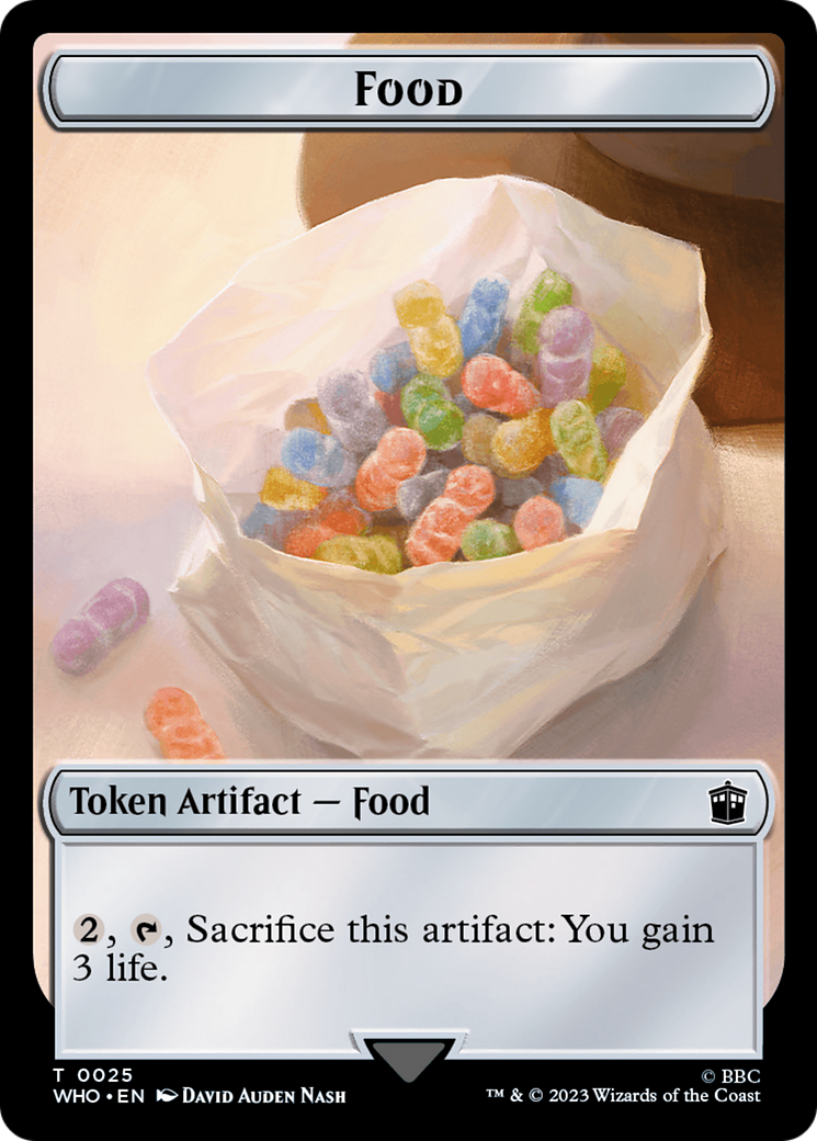 Alien Angel // Food (0025) Double-Sided Token [Doctor Who Tokens] | Rook's Games and More