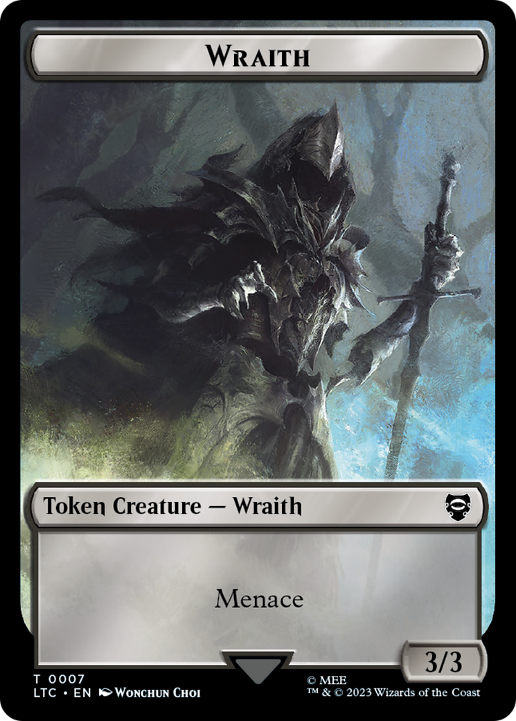 Food // Wraith Double-Sided Token [The Lord of the Rings: Tales of Middle-Earth Commander Tokens] | Rook's Games and More