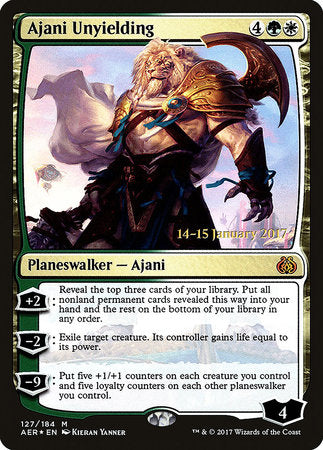 Ajani Unyielding [Aether Revolt Promos] | Rook's Games and More