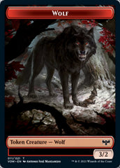 Wolf (011) // Wolf (014) Double-sided Token [Innistrad: Crimson Vow Tokens] | Rook's Games and More