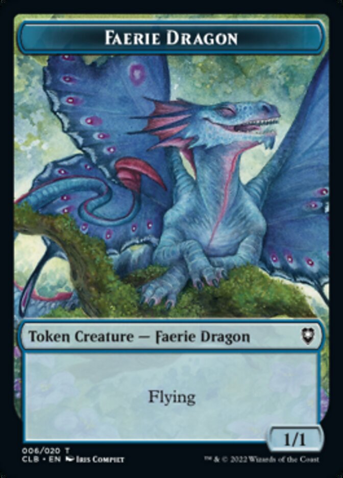 Treasure // Faerie Dragon Double-sided Token [Commander Legends: Battle for Baldur's Gate Tokens] | Rook's Games and More