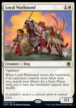 Loyal Warhound (Promo Pack) [Dungeons & Dragons: Adventures in the Forgotten Realms Promos] | Rook's Games and More