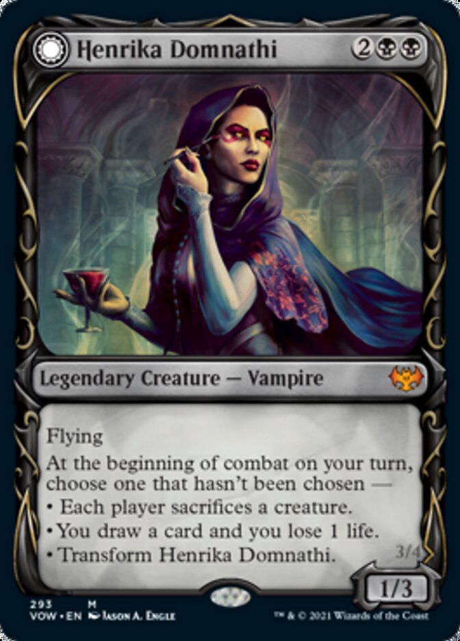 Henrika Domnathi // Henrika, Infernal Seer (Showcase Fang Frame) [Innistrad: Crimson Vow] | Rook's Games and More