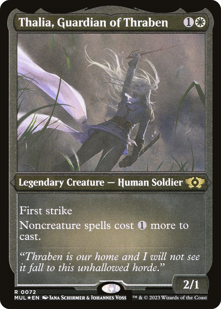 Thalia, Guardian of Thraben (Foil Etched) [Multiverse Legends] | Rook's Games and More