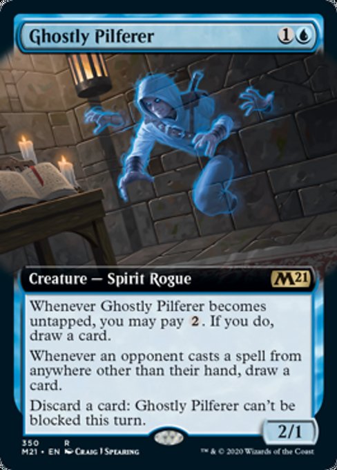 Ghostly Pilferer (Extended Art) [Core Set 2021] | Rook's Games and More