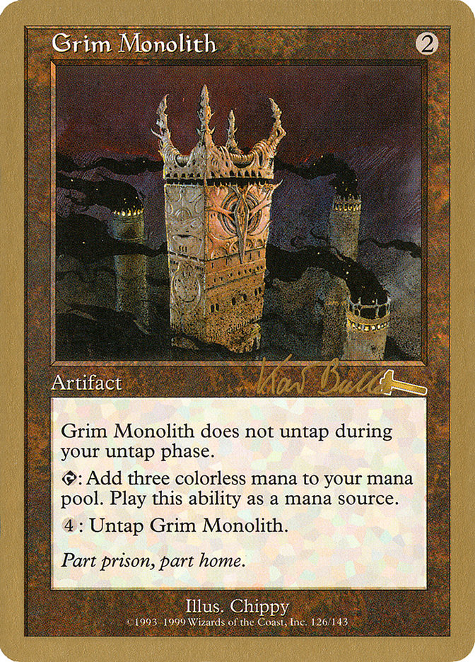 Grim Monolith (Kai Budde) [World Championship Decks 1999] | Rook's Games and More