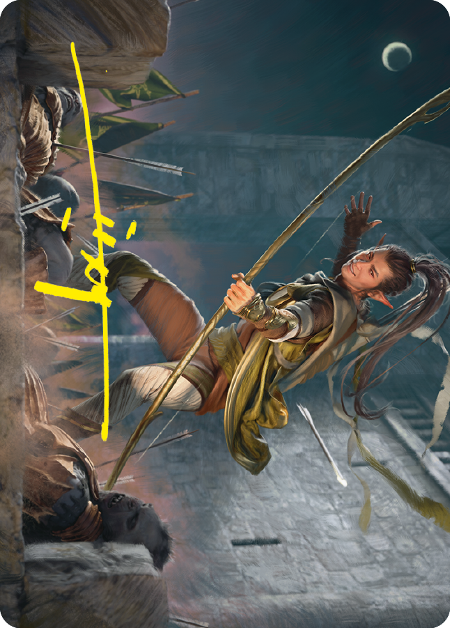 Legolas, Counter of Kills Art Card (Gold-Stamped Signature) [The Lord of the Rings: Tales of Middle-earth Art Series] | Rook's Games and More
