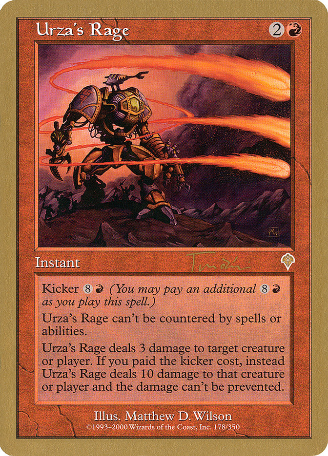 Urza's Rage (Jan Tomcani) [World Championship Decks 2001] | Rook's Games and More