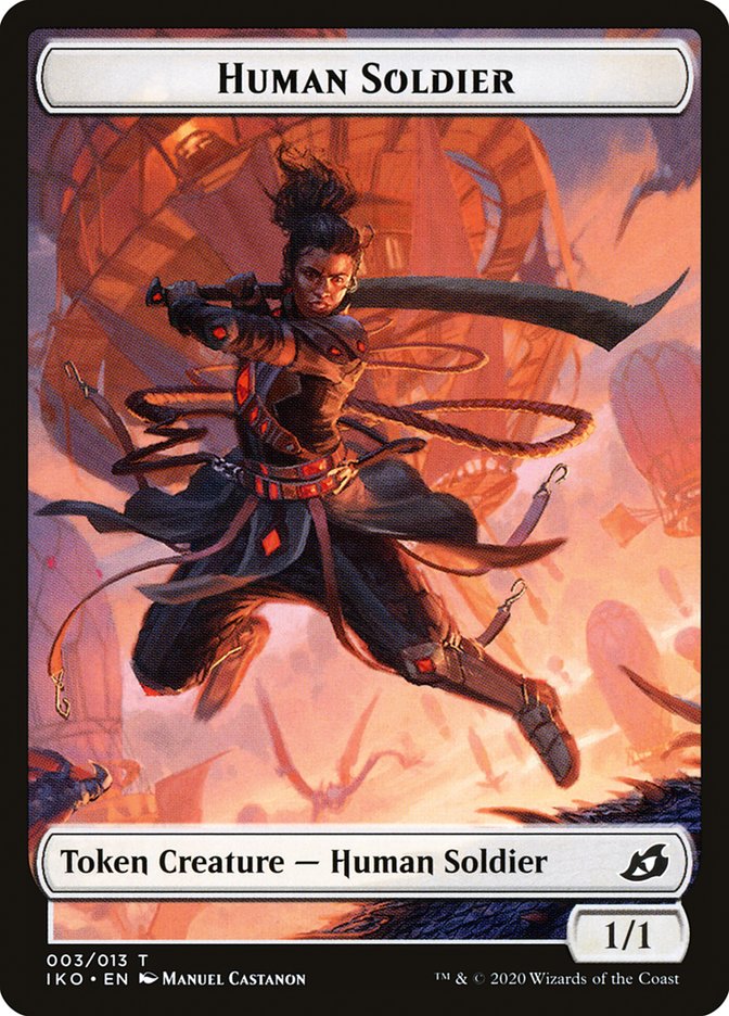 Human Soldier (003/013) [Ikoria: Lair of Behemoths Tokens] | Rook's Games and More