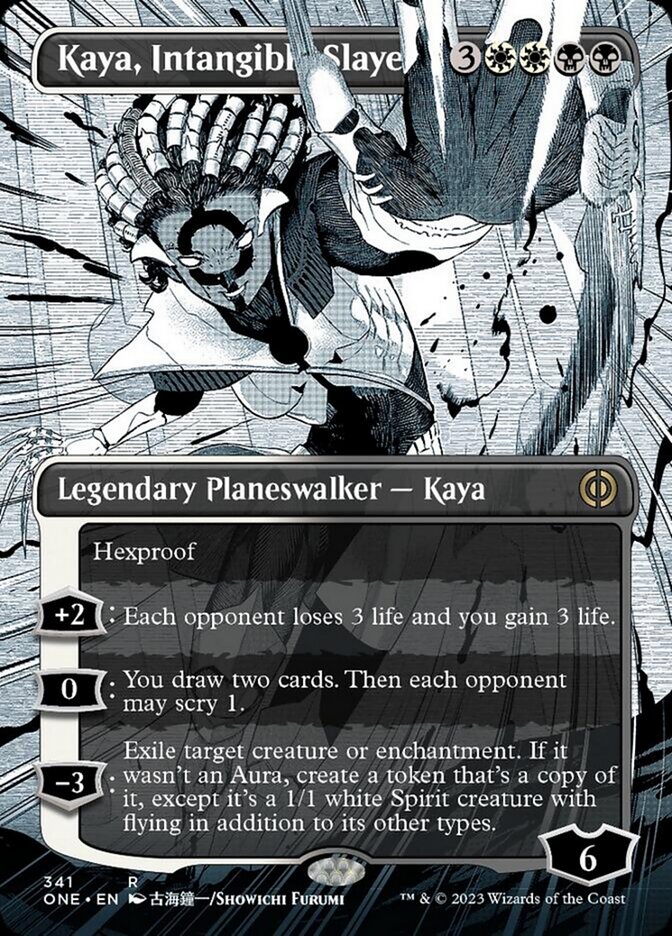 Kaya, Intangible Slayer (Borderless Manga) [Phyrexia: All Will Be One] | Rook's Games and More