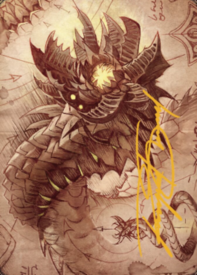 Wurmcoil Engine Art Card (Gold-Stamped Signature) [The Brothers' War Art Series] | Rook's Games and More