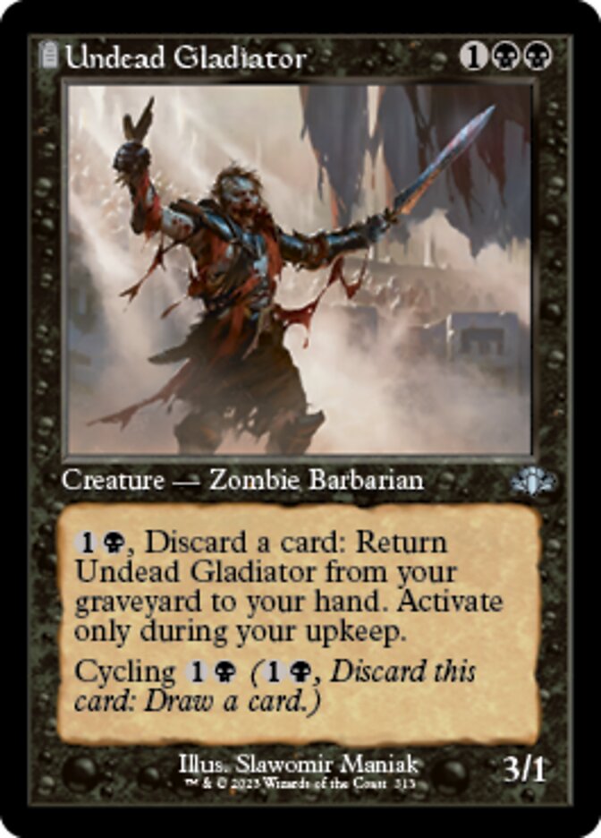 Undead Gladiator (Retro) [Dominaria Remastered] | Rook's Games and More