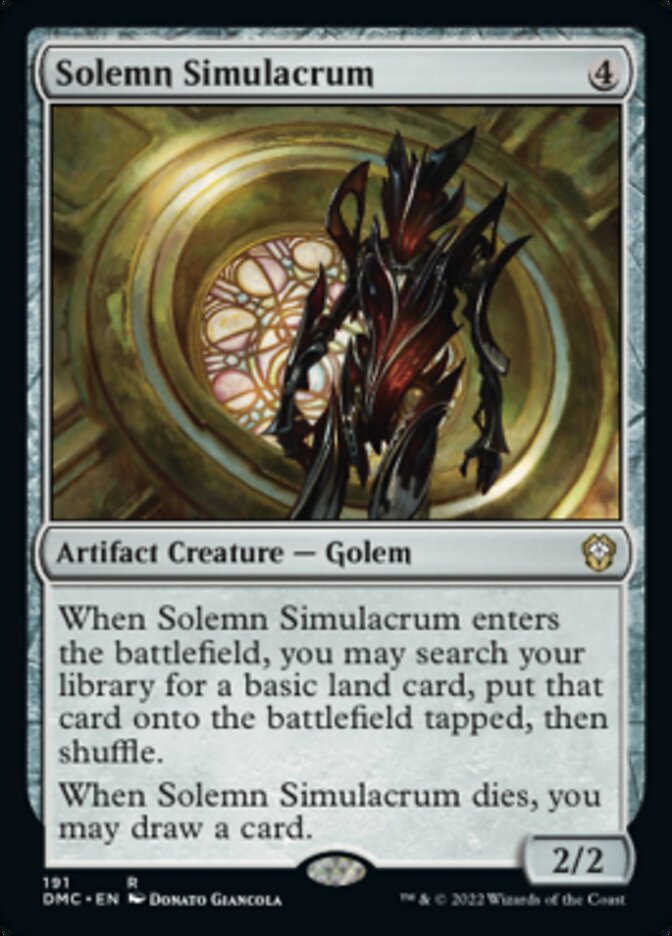 Solemn Simulacrum [Dominaria United Commander] | Rook's Games and More