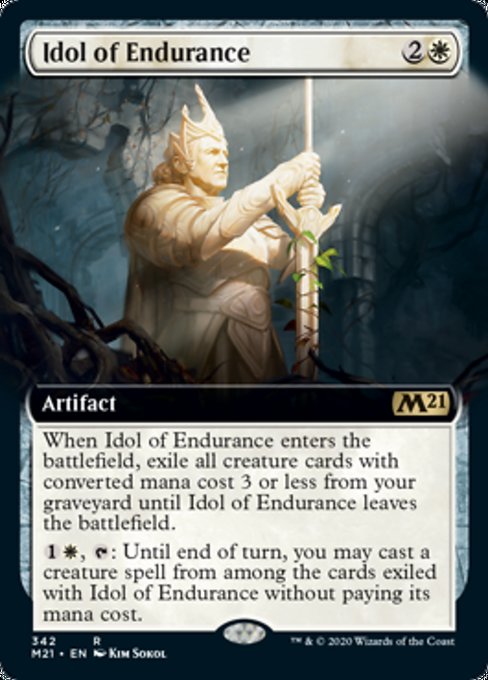 Idol of Endurance (Extended Art) [Core Set 2021] | Rook's Games and More