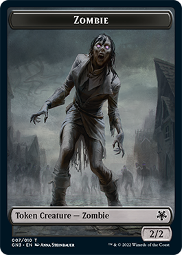 Zombie // Treasure Double-Sided Token [Game Night: Free-for-All Tokens] | Rook's Games and More