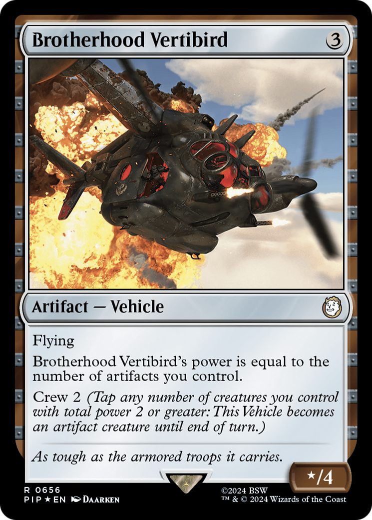Brotherhood Vertibird (Surge Foil) [Fallout] | Rook's Games and More