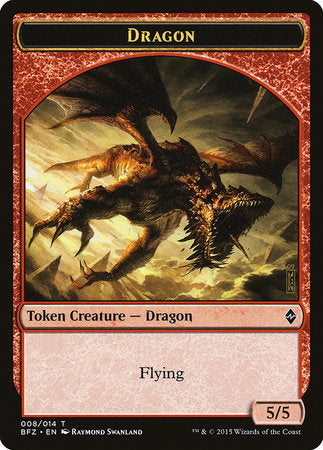 Dragon Token [Battle for Zendikar Tokens] | Rook's Games and More