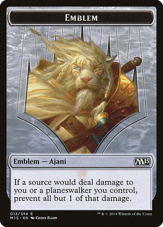 Emblem - Ajani Steadfast [Magic 2015 Tokens] | Rook's Games and More