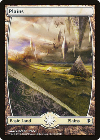 Plains (233) - Full Art [Zendikar] | Rook's Games and More